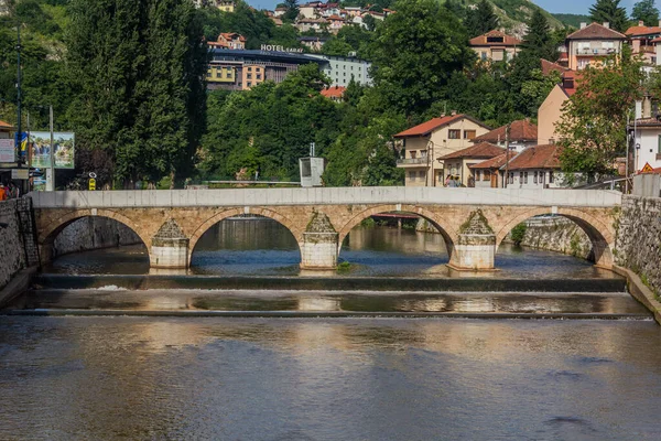 Sarajevo Bosnia Herzegovina Haziran 2019 Saraybosna Daki Sehercehaja Köprüsü Bosna — Stok fotoğraf