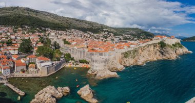 Aerial view of the old town in Dubrovnik, Croatia