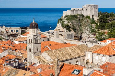 Skyline of the old town of Dubrovnik with Lovrijenac fortress, Croatia