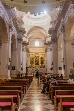 DUBROVNIK, CROATIA - MAY 30, 2019: Cathedral of the Assumption of the Virgin Mary in the old town of Dubrovnik, Croatia
