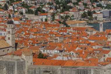 Aerial view of the old town in Dubrovnik, Croatia