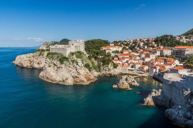Hırvatistan 'ın Dubrovnik kentindeki Lovrijenac kalesi