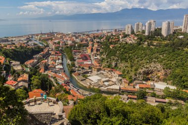 RIJEKA, CROATIA - MAY 23, 2019: View of Rijeka from Trsat castle, Croatia