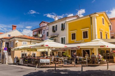 RIJEKA, CROATIA - MAY 23, 2019: Open air cafe at Trsat hill in Rijeka, Croatia
