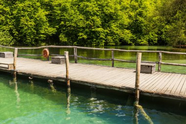 P3 pier at Kozjak lake in Plitvice Lakes National Park, Croatia