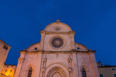 Evening view of the Cathedral of Saint James in Sibenik, Croatia