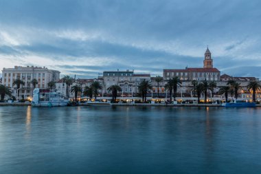 Evening view of Split skyline, Croatia