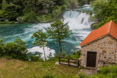 Hırvatistan 'ın Krka Ulusal Parkı' nda Skradinski buk şelalesi
