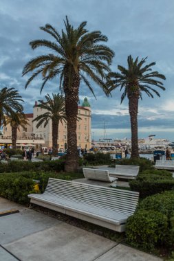 SPLIT, CROATIA - MAY 28, 2019: Seaside promenade in Split, Croatia