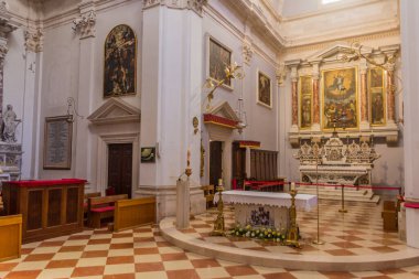 DUBROVNIK, CROATIA - MAY 30, 2019: Cathedral of the Assumption of the Virgin Mary in the old town of Dubrovnik, Croatia