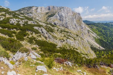 Durmitor ulusal parkının manzarası, Karadağ.