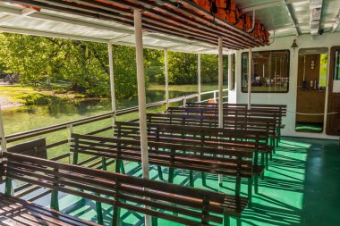Ferry in Plitvice Lakes National Park, Croatia