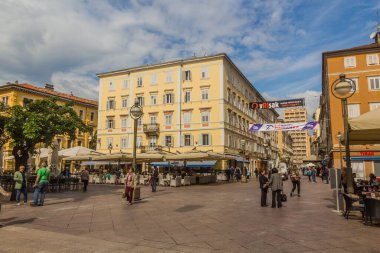 RIJEKA, CROATIA - MAY 23, 2019: Korzo pedestrian street in Rijeka, Croatia