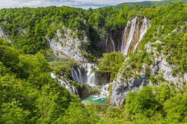 Sastavci and Veliki slap waterfalls in Plitvice Lakes National Park, Croatia
