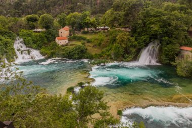Hırvatistan 'ın Krka Ulusal Parkı' nda Skradinski buk şelalesi