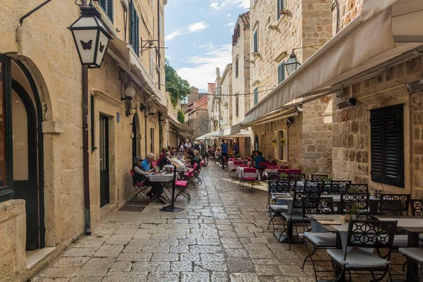 Dubrovnik Croatia May 2019 Open Air Restaurants Old Town Dubrovnik — Stockfoto