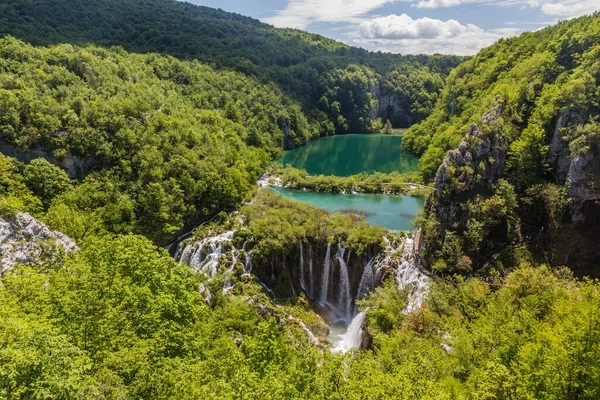 Lower Lakes Sastavci Waterfall Plitvice Lakes National Park Croatia — Stock Fotó
