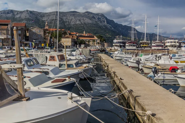 Korcula Croacia Mayo 2019 Barcos Puerto Deportivo Korcula Croacia —  Fotos de Stock