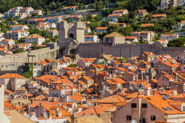 Walls Old Town Dubrovnik Croatia — Stockfoto
