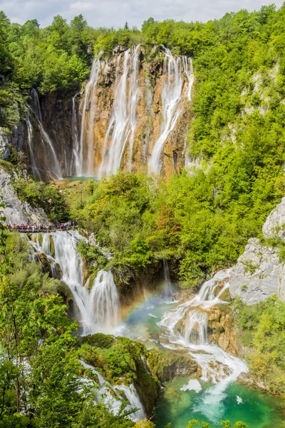 Cascade Veliki Dans Parc National Des Lacs Plitvice Croatie — Photo