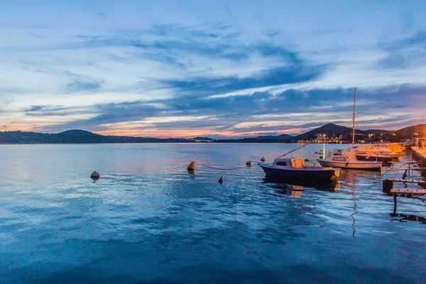Sunset Port Sibenik Croatia — Stok fotoğraf