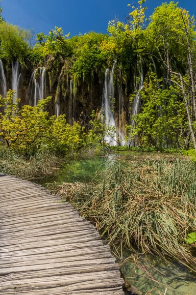 Mali Prstavac Waterfall Plitvice Lakes National Park Croatia — Fotografia de Stock