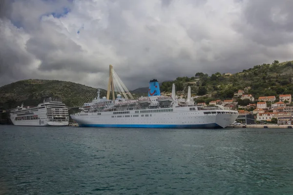 Dubrovnik Croatia May 2019 Cruise Ships Dubrovnik Croatia — Foto Stock