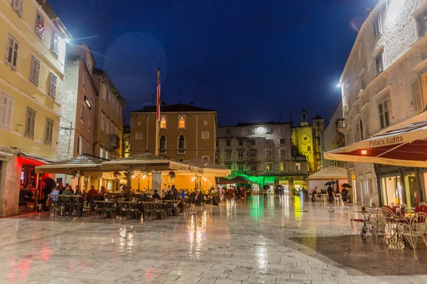 Split Croatia May 2019 Evening View Narodni Trg Square Split — Stockfoto