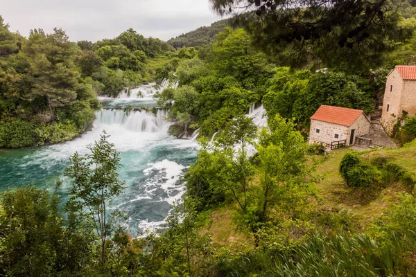 Cachoeira Skradinski Buk Parque Nacional Krka Croácia — Fotografia de Stock