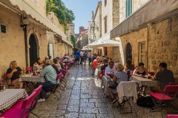 Dubrovnik Croatia May 2019 Open Air Restaurant Old Town Dubrovnik — стокове фото
