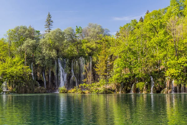 Cachoeira Parque Nacional Dos Lagos Plitvice Croácia — Fotografia de Stock