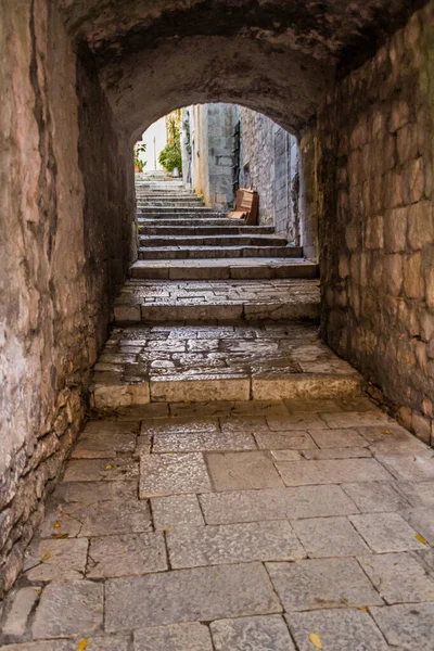 Narrow Alley Korcula Town Croatia — Foto de Stock