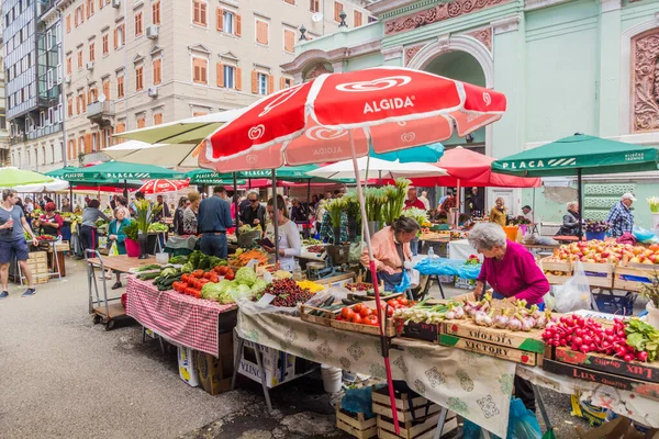 Rijeka Croatia May 2019 Stalls Rijeka Main Market Croatia — стоковое фото