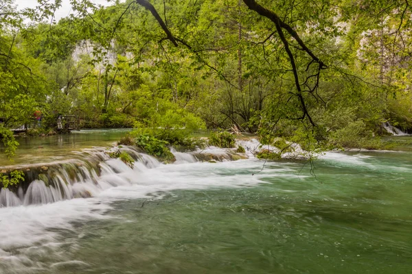 Milke Trnine Waterfall Plitvice Lakes National Park Croatia — Stockfoto
