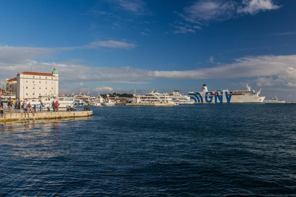Split Croatia May 2019 Boats Split Harbor Croatia — стоковое фото