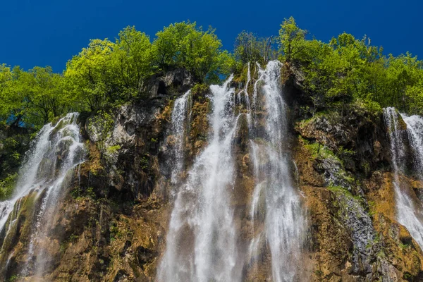 Veliki Slap Vandfald Plitvice Lakes National Park Kroatien - Stock-foto