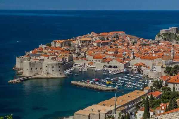Vista Aérea Del Casco Antiguo Dubrovnik Croacia —  Fotos de Stock