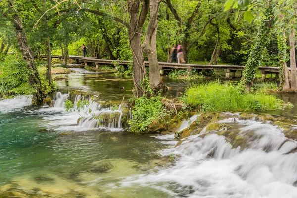 Krka Croatia May 2019 Tourists Visit Krka National Park Croatia —  Fotos de Stock