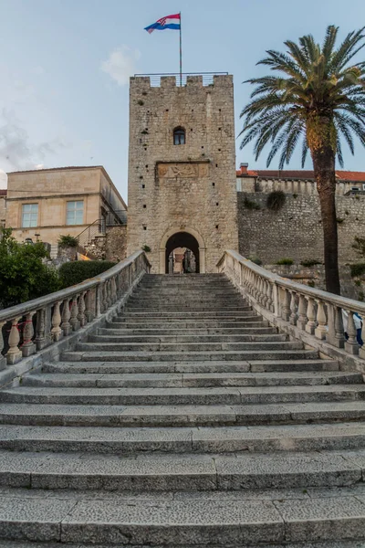 View Korcula Town Gate Croatia — Stock fotografie