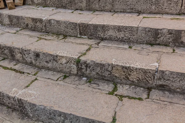Stone Stairs Old Town Dubrovnik Croatia Repaired Siege City Balkan — Stock Photo, Image