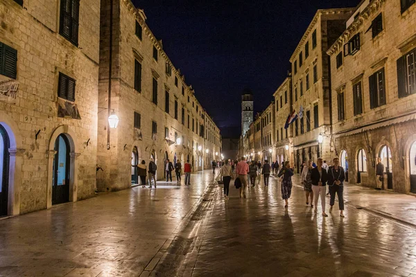 Dubrovnik Croatia May 2019 Evening View Stradun Street Old Town — Stockfoto