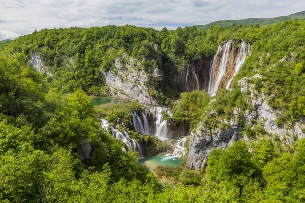 Sastavci Veliki Slap Waterfalls Plitvice Lakes National Park Croatia — Stock Fotó