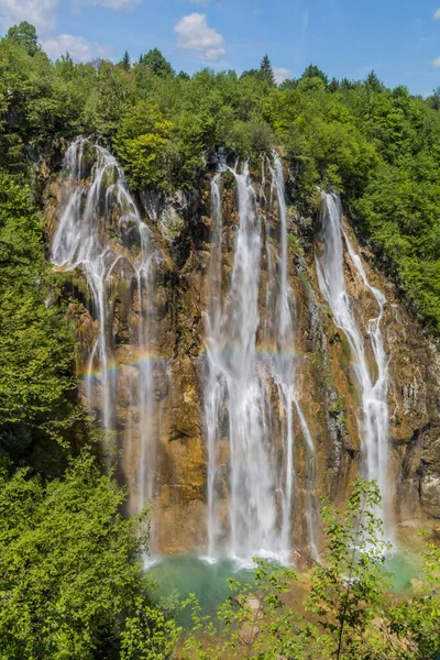 Cascade Veliki Slap Parc National Des Lacs Plitvice Croatie — Photo