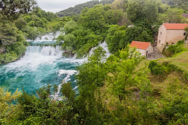 Wodospad Skradinski Buk Parku Narodowym Krka Chorwacja — Zdjęcie stockowe
