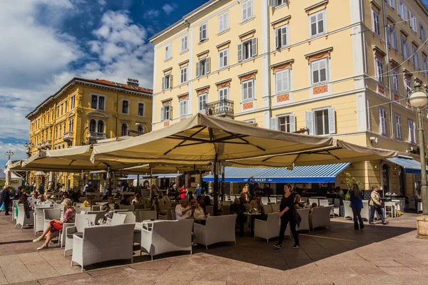 Rijeka Croatie Mai 2019 Vue Restaurant Plein Air Rijeka Croatie — Photo