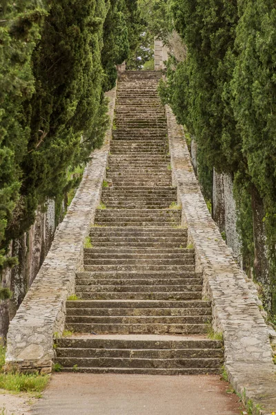Stairs Church Anthony Korcula Island Croatia — Stok fotoğraf