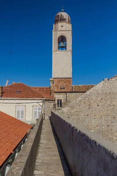 View Walls Dubrovnik Bellfry Dominican Monastery Croatia — Stok fotoğraf