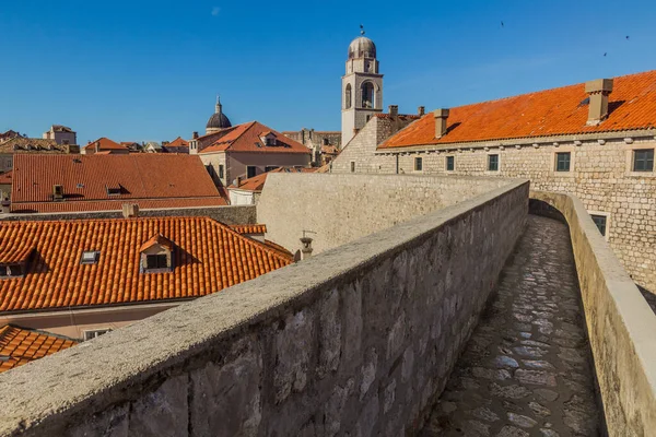 View of the Walls of Dubrovnik with the Bellfry of the Dominican Monastery, Croatia