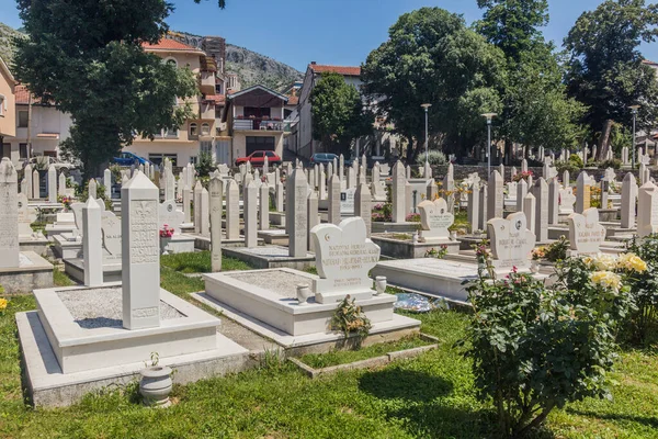 Mostar Bosnia Herzegovina Junio 2019 Cementerio Mostar Bosnia Herzegovina — Foto de Stock