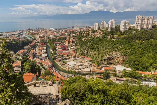 Rijeka Croatie Mai 2019 Vue Rijeka Depuis Château Trsat Croatie — Photo